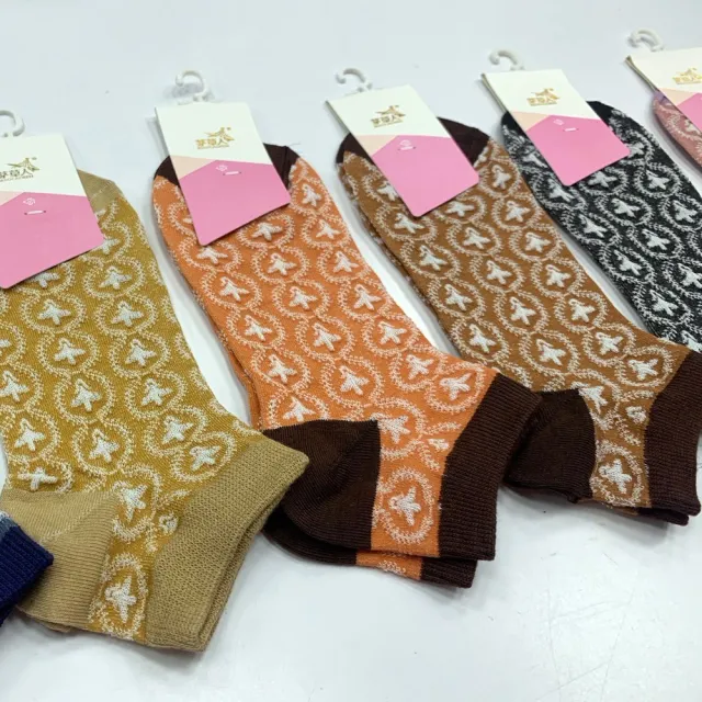 【Socks Form 襪子瘋】復古刺繡日系棉質短襪/踝襪/棉襪/船型襪/女襪(7色)