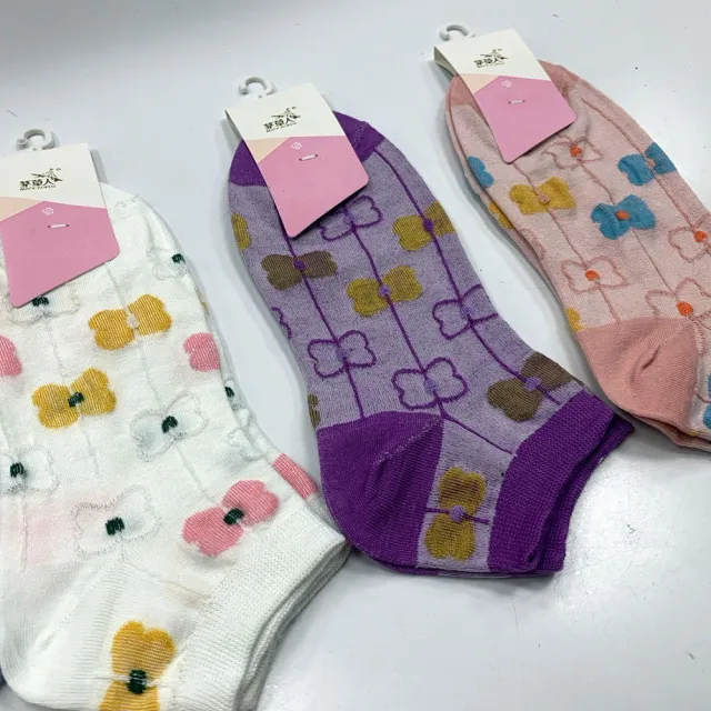 【Socks Form 襪子瘋】清新花朵日系棉質短襪/踝襪/棉襪/船型襪/女襪(5色)