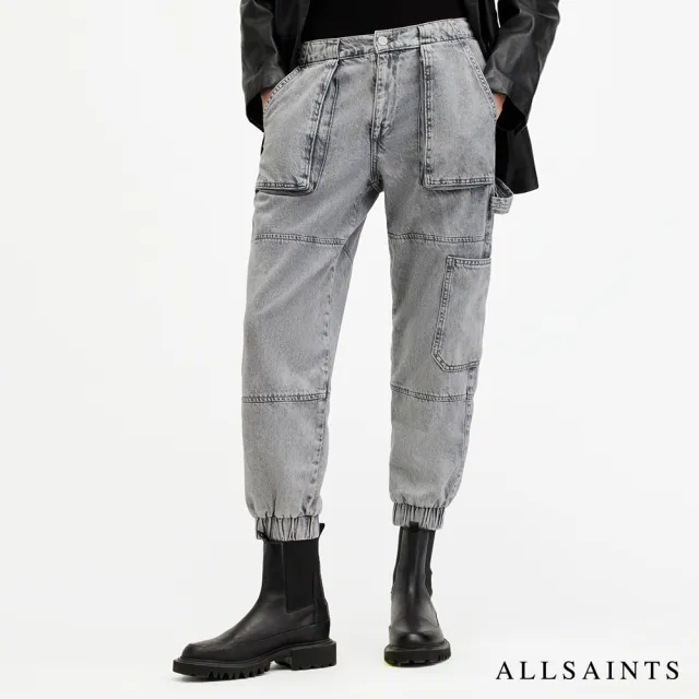 【ALLSAINTS】MILA 高腰直筒工裝牛仔褲-灰 W061TA(直筒版型)