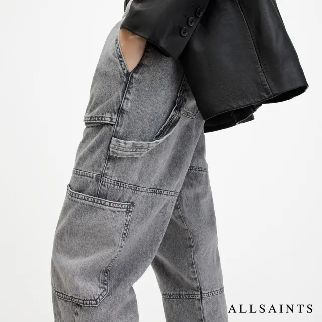 【ALLSAINTS】MILA 高腰直筒工裝牛仔褲-灰 W061TA(直筒版型)