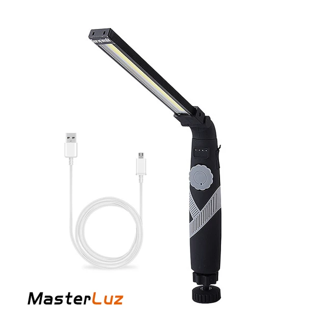 【MasterLuz】G33 USB充電10W COB工作燈(可折疊 無段調光 強磁吸附)