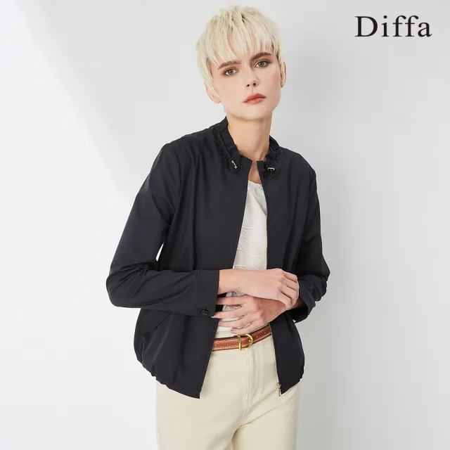 【Diffa】抗UV抽繩設計拉鍊式外套-女