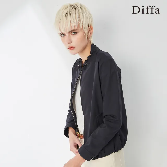 【Diffa】抗UV抽繩設計拉鍊式外套-女