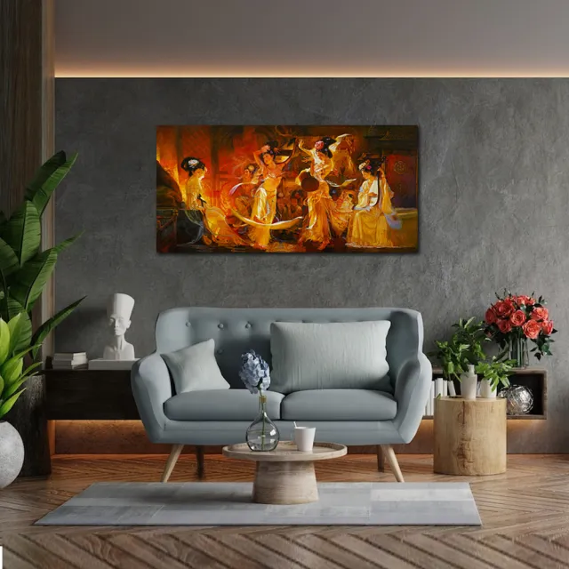 【御畫房】敦煌 國家一級畫師手繪油畫60×120cm(VF-72)