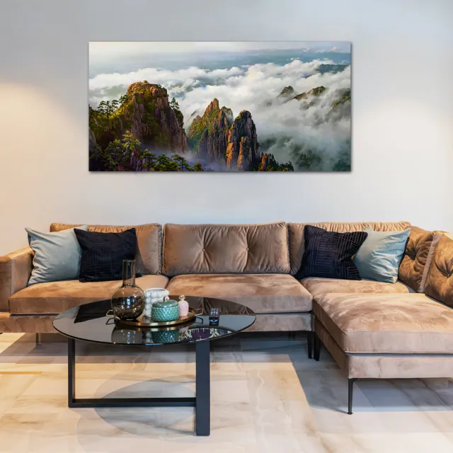 【御畫房】黃山雲海 國家一級畫師手繪油畫60×120cm(VF-137)