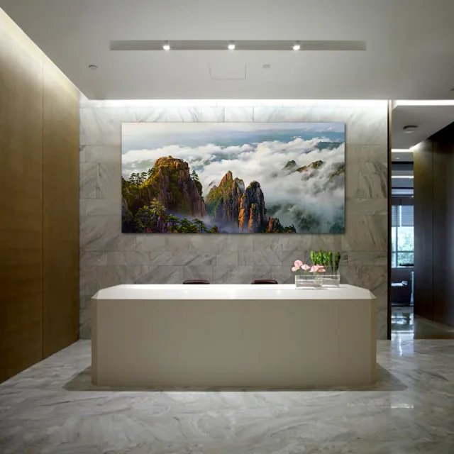 【御畫房】黃山雲海 國家一級畫師手繪油畫60×120cm(VF-137)