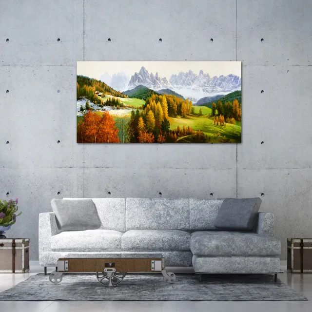 【御畫房】天山秋色 國家一級畫師手繪油畫60×120cm(VF-125)