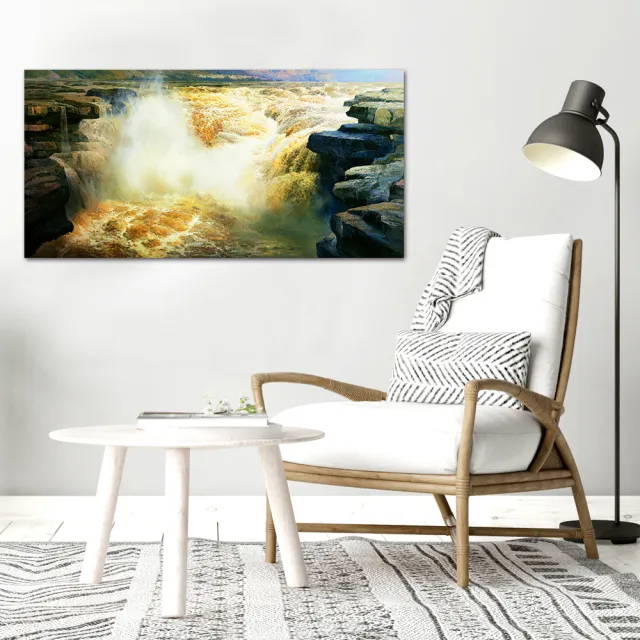 【御畫房】黃河頌 國家一級畫師手繪油畫60×120cm(VF-147)