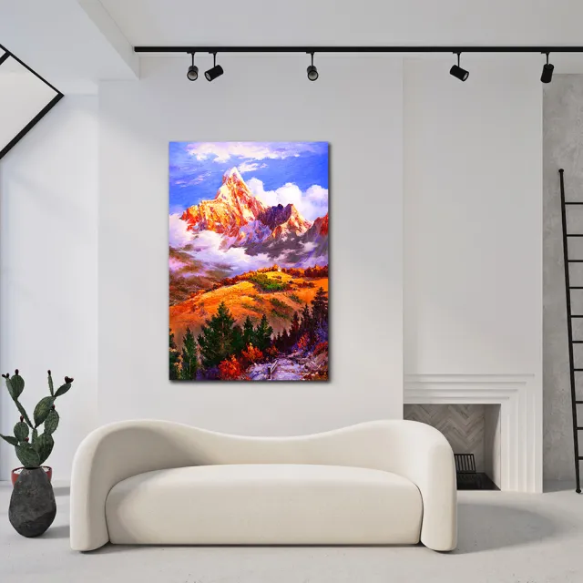 【御畫房】神山 國家一級畫師手繪油畫60×90cm(VF-23)