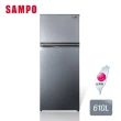【SAMPO 聲寶】610公升二級能效經典系列定頻右開雙門冰箱(SR-C61G-K3)