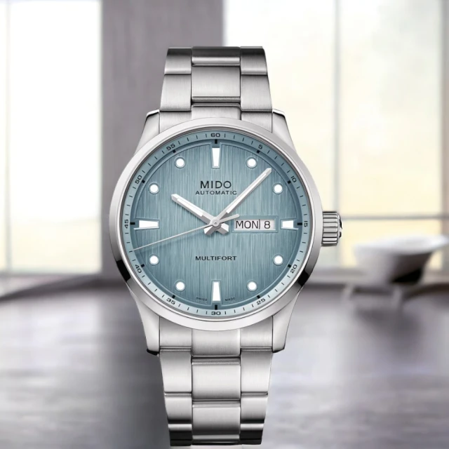 MIDO 美度MIDO 美度 Multifort 先鋒 M FREEZE 機械錶 手錶 冰藍 男錶 女錶(M0384301104100)