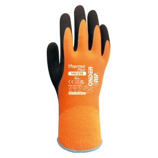 【WonderGrip 多給力】12雙組 WG-338 THERMO PLUS 乳膠防寒防水防滑工作手套(帶來雙層防寒效果)