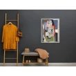 《坐在扶手椅上的女人》畢卡索．立體派 世界名畫 經典名畫 風景油畫-白框60x80CM