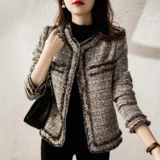 【初色】現貨 優雅時尚精緻西裝外套-杏色-90665(M-XL可選/快速出貨)