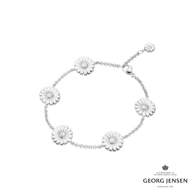 Georg Jensen 喬治傑生 DAISY 手鏈(純銀 白瓷琺瑯 手鏈)