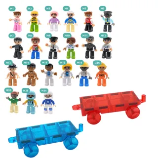 【ScienceBaby】雪鑽磁力片補充組 磁力人偶  10pcs(安全無毒 兒童玩具 益智玩具 磁性積木)
