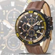 【ALBA】雅柏手錶 終點線任務運動計時男錶-金框咖啡/AM3112X1(保固二年)