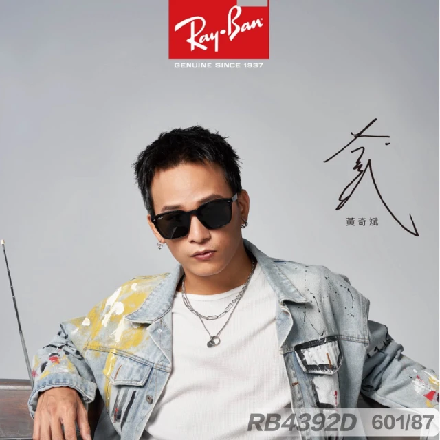 RayBan 雷朋 大鏡片膠框太陽眼鏡 黃奇斌代言款(RB4392D 601/87、 645087、 601/93 601/80多款選擇)