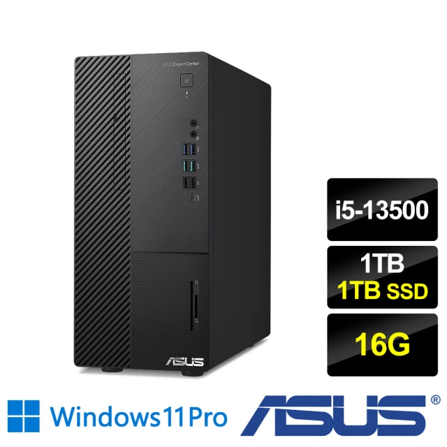 ASUS 華碩 i5十四核商用電腦(M700ME/i5-13500/16G/1TB HDD+1TB SSD/W11P)