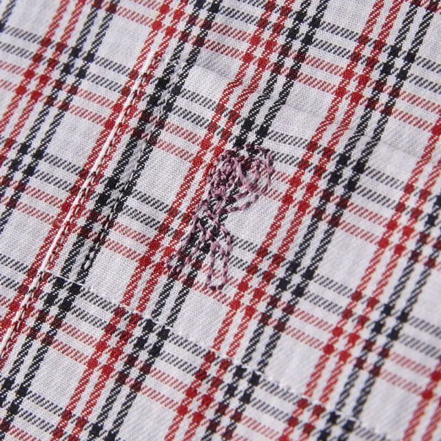 【ROBERTA 諾貝達】男裝 扣領格紋短袖襯衫(德國素材 台灣製)