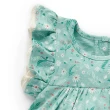 【Purebaby】澳洲有機棉 女童洋裝包屁衣 粉綠(嬰兒連身衣 有機棉 洋裝)