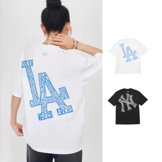 【MLB】背後大Logo短袖T恤 Illusion系列 道奇/洋基隊(3ATSU0143-兩色任選)