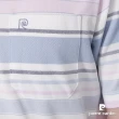 【pierre cardin 皮爾卡登】網路獨家 男款 Hi Cool彈力吸濕排汗定位條紋短袖POLO衫-粉紫色(7247268-23)
