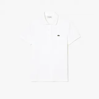 【LACOSTE】男裝-經典修身短袖Polo衫(白色)