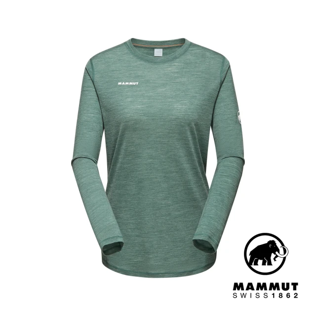 Mammut 長毛象 Tree Wool FL Longsleeve Women 羊毛混紡快乾抗臭長袖T恤 深玉石綠 女款 #1016-01700