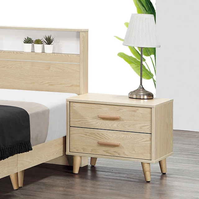 E家工廠 床頭櫃 雙抽床頭櫃 簡易床邊櫃 收納櫃 床邊桌 小