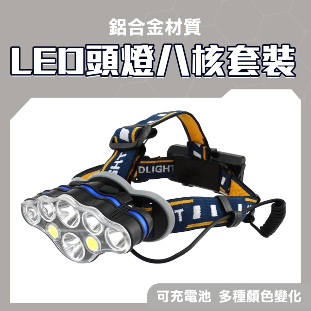 MASTER 頭燈強光 充電 釣魚頭燈 led遠射 工作燈 礦燈帽燈 夜跑 維修燈 5-T076(頭戴式 手電筒 LED頭燈)