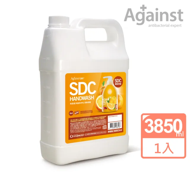 【快潔適】SDC抑菌洗手乳-清新柑橘3850ml(抗菌 補充包 桶裝)