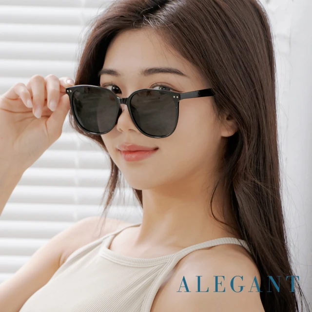 ALEGANT 時尚設計TR90寶麗來偏光墨鏡/UV400貓眼太陽眼鏡(設計師台灣品牌/露營用品)
