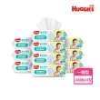 【HUGGIES 好奇-買12送12】純水植萃保水濕巾100抽x24包(濕巾純水嬰兒天然)