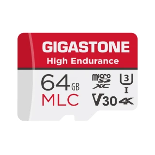 【GIGASTONE 立達】MLC監控/行車專用10xHigh Endurance microSDXC U3 64GB記憶卡(64G MLC支援視訊監控)
