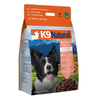 【K9 Natural】狗狗凍乾生食餐-羊肉+鮭魚 1.8kg(常溫保存/狗飼料/狗糧/寵物食品/全齡犬/挑嘴狗)