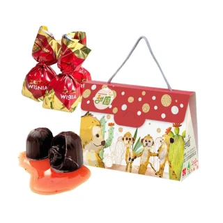【甜園】櫻桃酒巧克力 禮盒 200gx1盒(爆漿巧克力 酒糖 交換禮物 聖誕節糖果 巧克力 酒心巧克力 情人節)