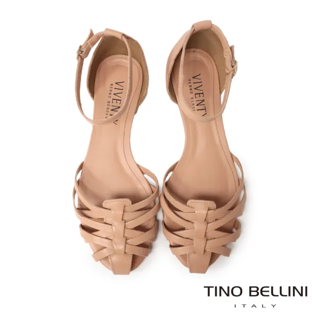 【TINO BELLINI 貝里尼】巴西進口編織包趾涼鞋FSWV001(裸膚)