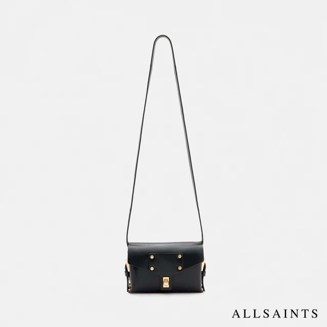 ALLSAINTS MIRO 牛皮迷你側背包-黑 WB737Z