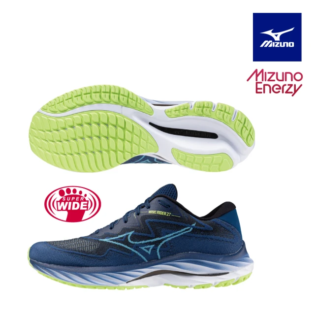 MIZUNO 美津濃 WAVE RIDER 27 SSW 男款慢跑鞋 J1GC237653(慢跑鞋)