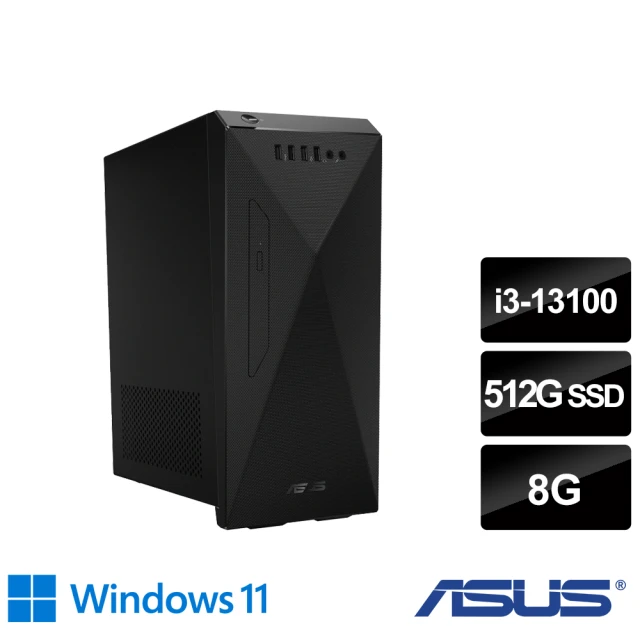 ASUS 華碩 i3四核文書電腦(i3-13100/8G/512G SSD/W11/H-S501ME-313100064W)