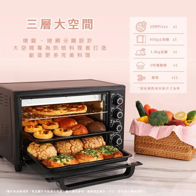 【EASY LIFE 伊德爾】33L 烤箱(33L旋風雙溫控電烤箱)