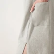 【Anden Hud】連身_療癒烘焙．純棉短袖口袋開叉睡衣(麻灰)