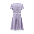 【ILEY 伊蕾】花卉蕾絲網紗洋裝(淺紫色；M-2L；1242027133)