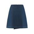 【ILEY 伊蕾】波浪活片金釦輕薄牛仔褲裙(藍色；M-XL；1241318001)