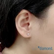【Just Diamond】五爪清鑲18K金鑽石耳環(0.08ct-單耳)
