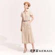 【KERAIA 克萊亞】愜意工裝風天絲涼感洋裝(兩色；附鬆緊腰帶)