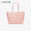 【LACOSTE】包款-大號Lacoste L.12.12網眼印花托特包(粉紅色)