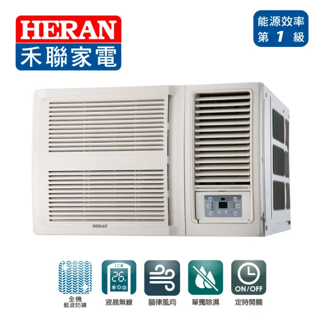 【HERAN 禾聯】2-4坪 R32窗型一級變頻冷暖空調(HW-GL23H)