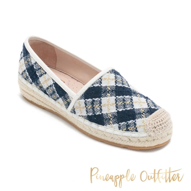 Pineapple Outfitter ELIHU小香格紋草編鞋(深藍色)